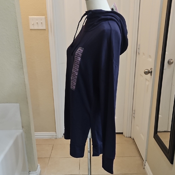 Active Life Women's Soft Modal Pullover Tunic Hoodie W/ Side Slits & Thumbholes - Picture 6 of 11